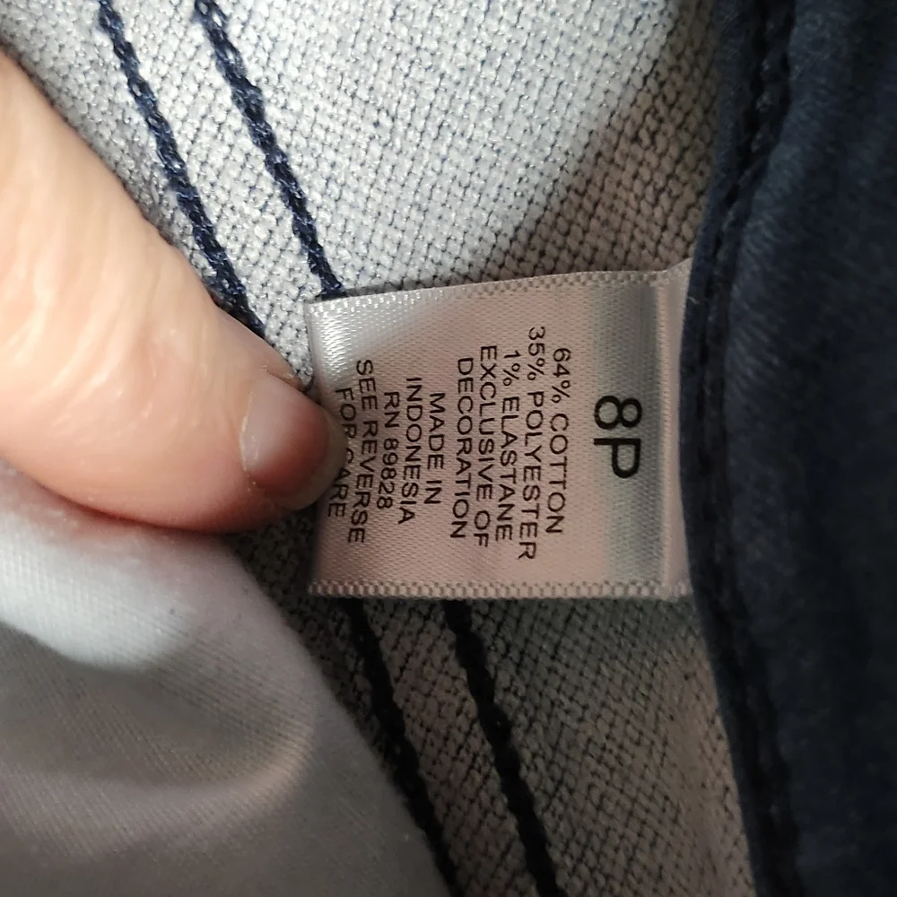 Vintage Martha Stewart Women's Ankle Zip Blue Jeggings Size 8P